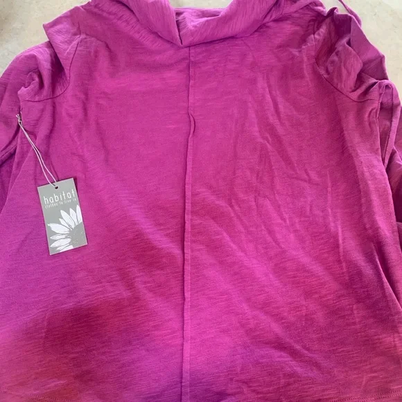 Habitat magenta plum long sleeve cowl neck NEW Medium Cotton - Picture 2 of 10